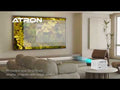 Проектор за домашно кино Atron Cube, TFT LCD, 1280x720p, 160 ANSI, Android 11.0, До 100 инча – видео