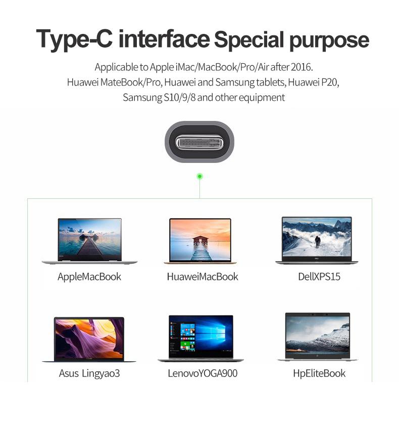 Алуминиев USB Хъб 12в1 USB Type C, Atron BS - HP1201, Мултифункционален - Atron