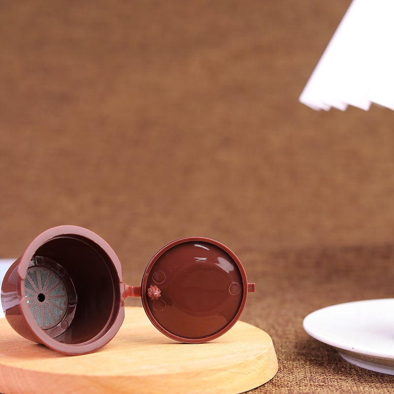 Комплект 3 броя капсули за многократно ползване съвместими с Dolce Gusto + лъжица и четка - Atron