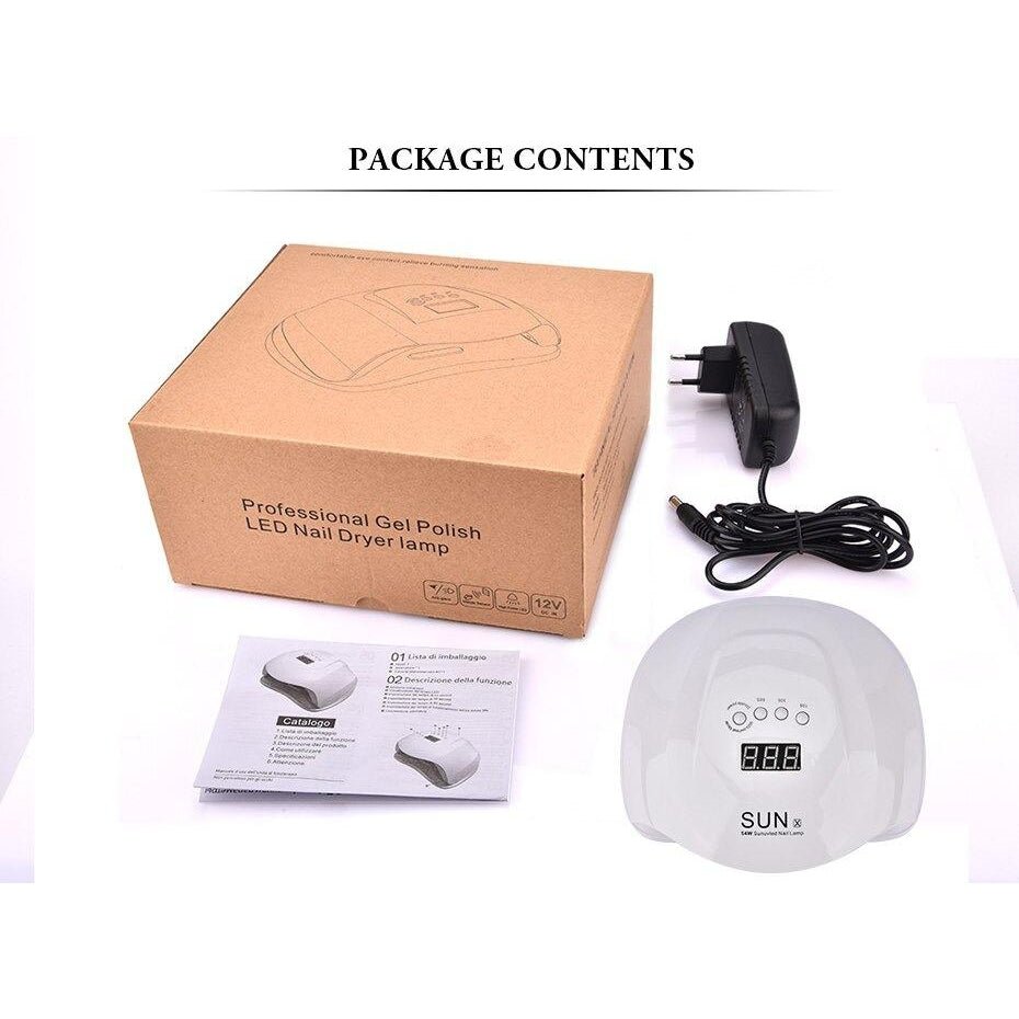 Професионална лампа за Нокти, Гел Лак, Маникюр UV/LED - SUN X 54W - Atron