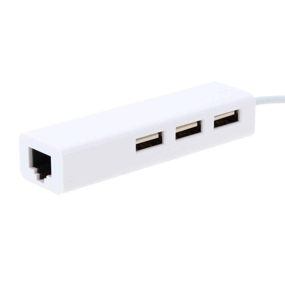 USB Type C хъб 2в1, Адаптер за мрежа RJ45 + 3 порта USB 2.0, USB адаптер, хъб - Atron