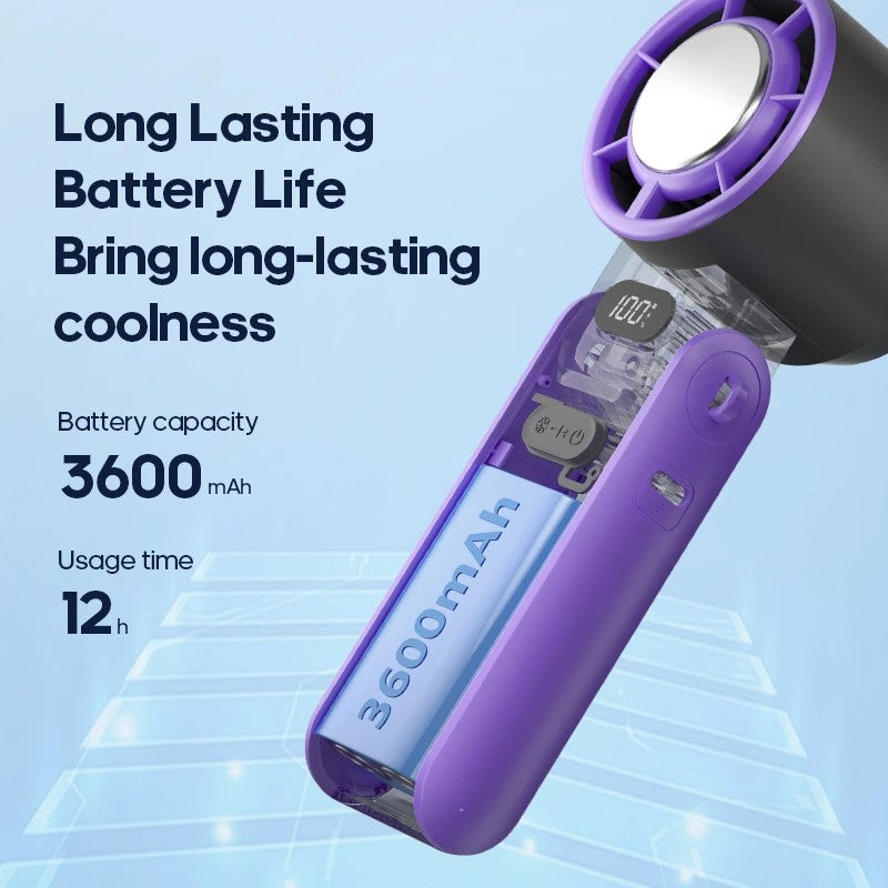 Прозрачен корпус на Atron F53K, показващ батерията 3600mAh и LED дисплей, осигуряващ до 12 часа охлаждане