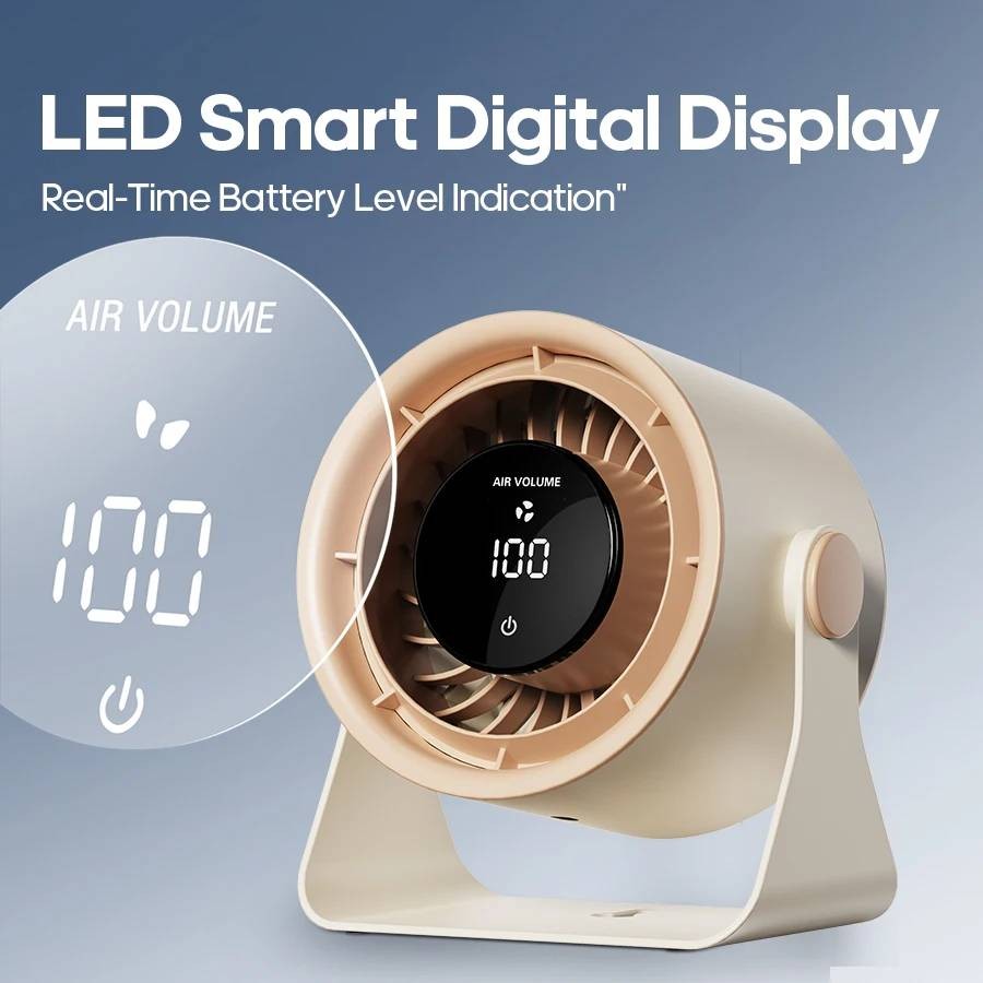 Вентилатор Atron F75 отблизо с LED дисплей, показващ ниво на въздушен поток 100