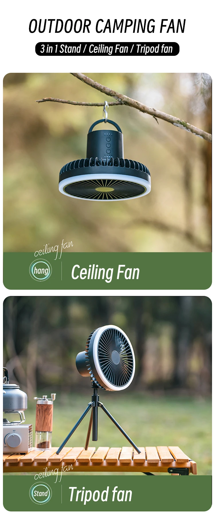 Настолен охладител Atron Chill – вентилатор и LED лампа в едно