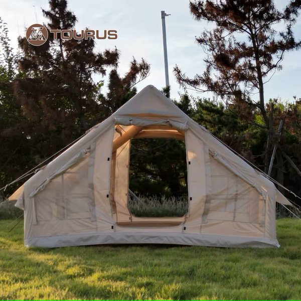 Евтина надуваема палатка Tourus AirCamp X3 – идеална за семейни излети