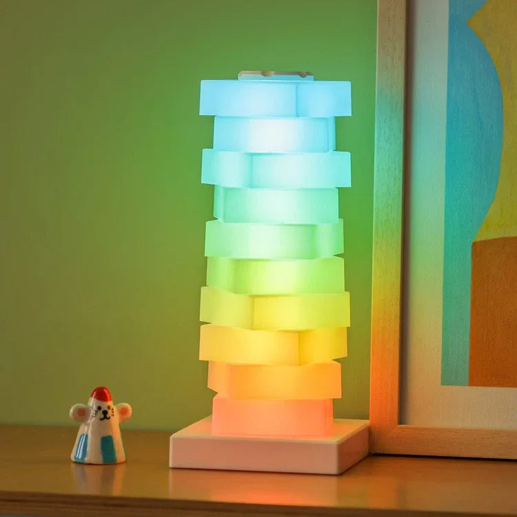 настолна нощна лампа RGB и топла светлина два режима