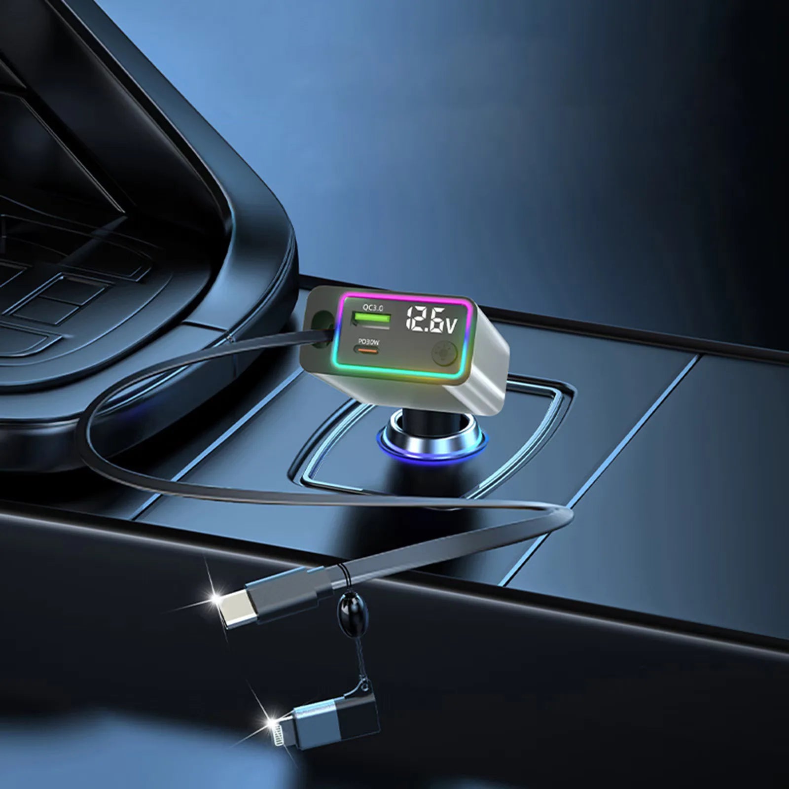 bluetooth трансмитер за кола зарежда две устройства едновременно