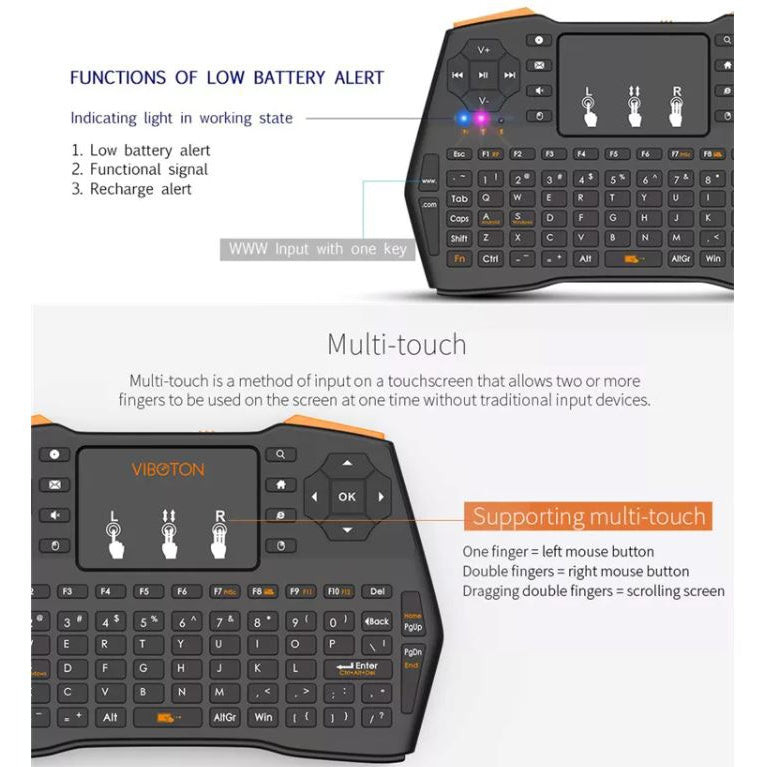 клавиатура с мишка за телевизор безжична цена - Atron I8 Plus