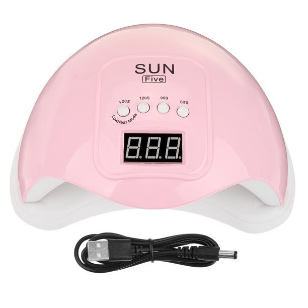Kombinált UV/LED manikűrlámpa Sun Five 48W 24 LED-del, USB tápegységgel