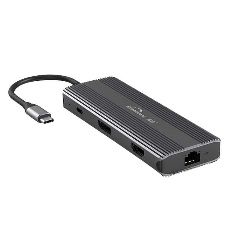 Алуминиев USB Хъб 12в1 USB Type C, Atron BS-HP1201, Мултифункционален
