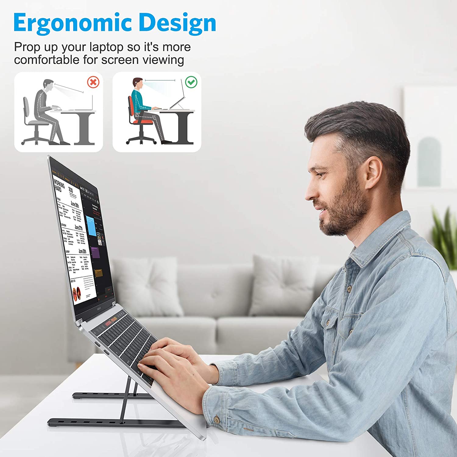 подвижна стойка за лаптоп - Atron