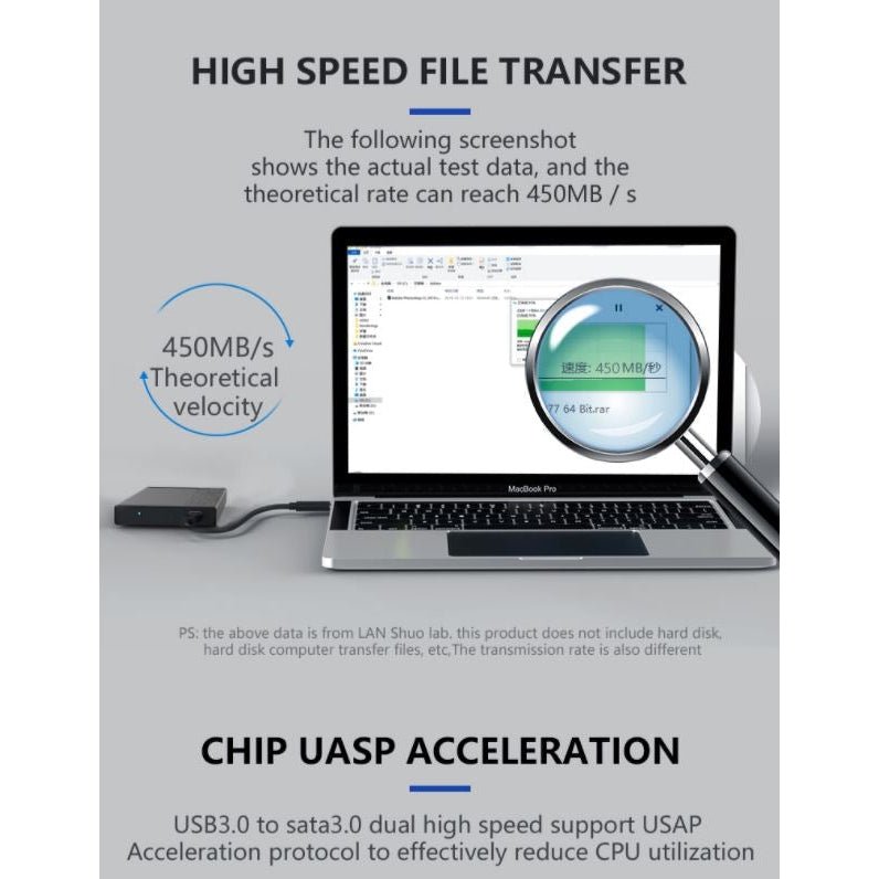 Алуминиева външна кутия за хард диск, 2.5 инча, USB 3.0/SATA, Atron BS - MR23G - Atron