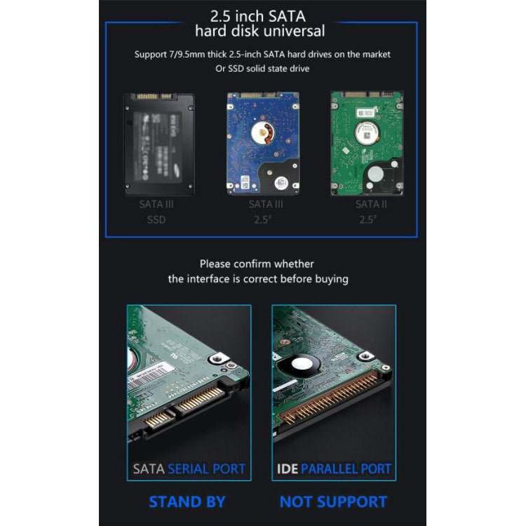 Алуминиева външна кутия за твърд диск 2.5 инча, USB3.0/SATA, Atron BS - MR23F - Atron