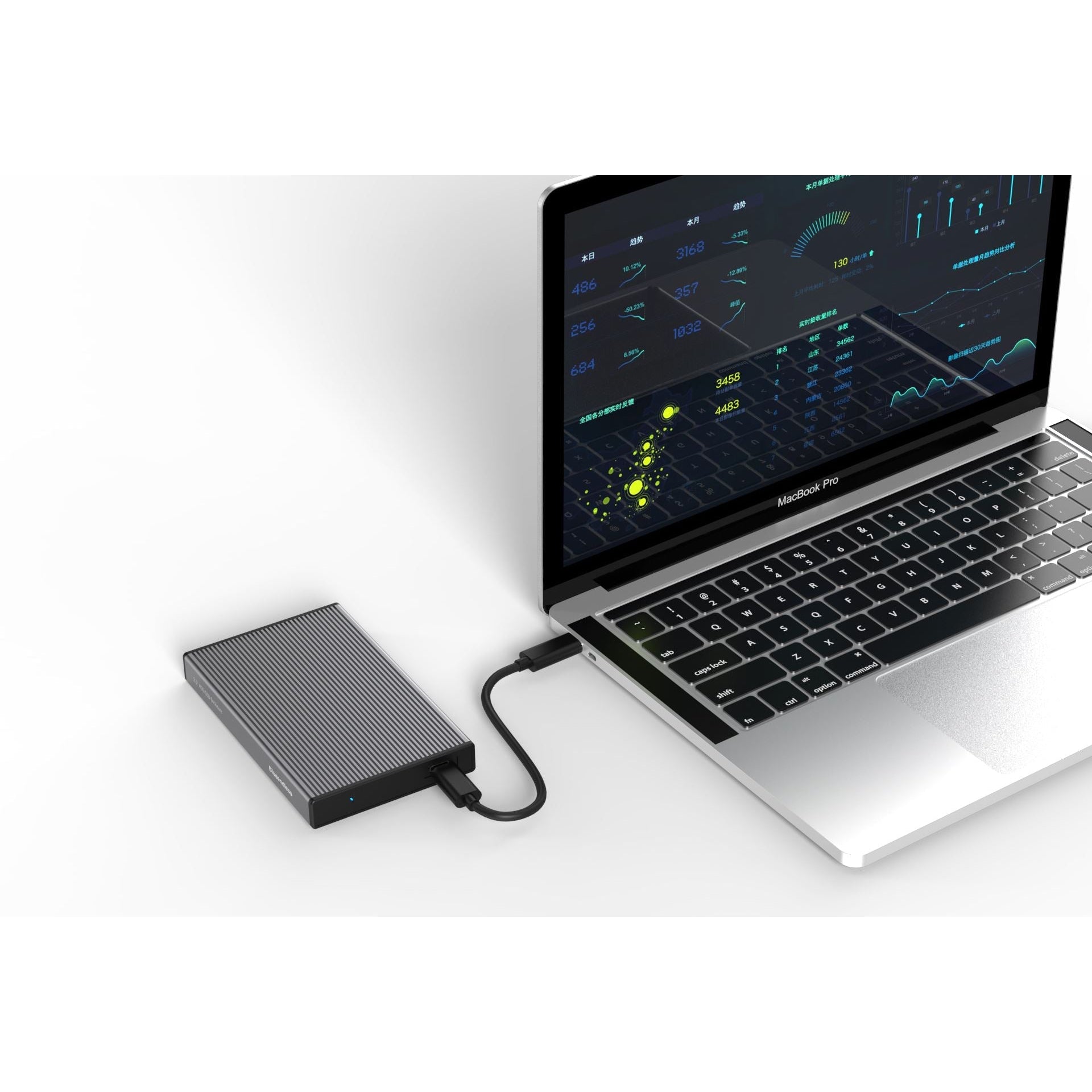 Алуминиева външна кутия за твърд диск 2.5 инча, USB3.0/SATA, Atron BS - MR23F - Atron