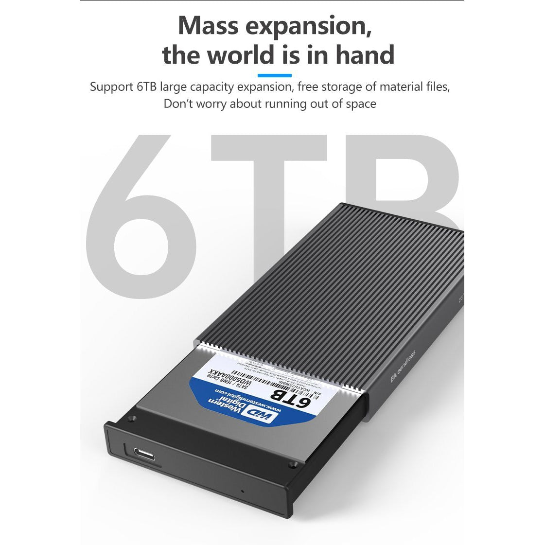 Atron BS-MR23F Carcasă hard disk externă din aluminiu de 2,5 inchi, USB3.0/SATA