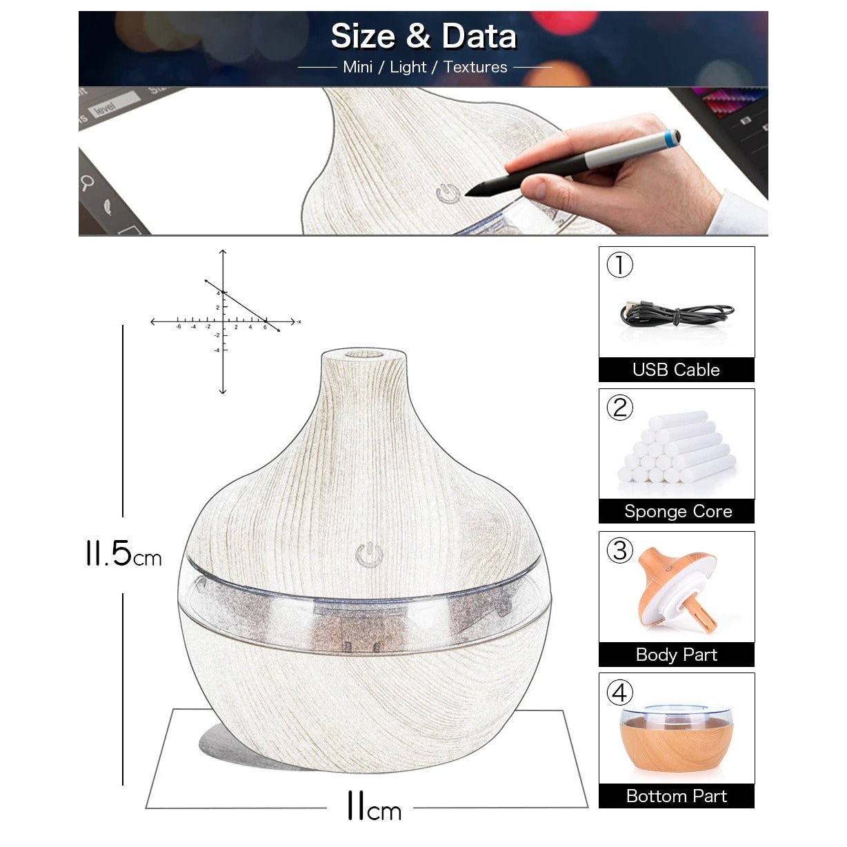 дифузер за етерични масла технополис - Atron KJR-J003
