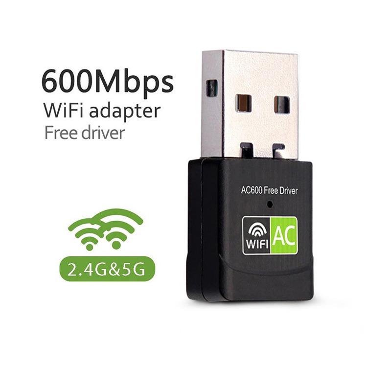 Безжичен USB WiFi адаптер за безжична връзка със скорост до 600Mbps, AC600, USB 2.0 - Atron