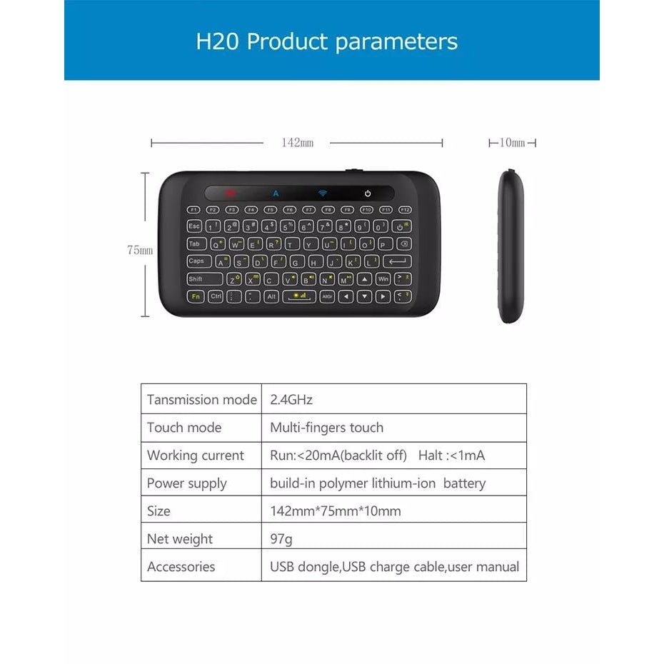 безжична клавиатура и мишка за телевизор цена - Atron H20
