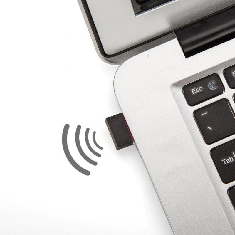 Мини WiFi адаптер 150Mbps 2.4 GHz 802.11 a/b/g/n стандарти за лаптопи, Notebook, PC компютри Wireless USB Adapter - Atron
