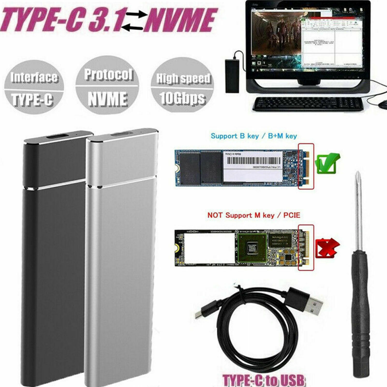 Преносима SSD кутия - Atron M2