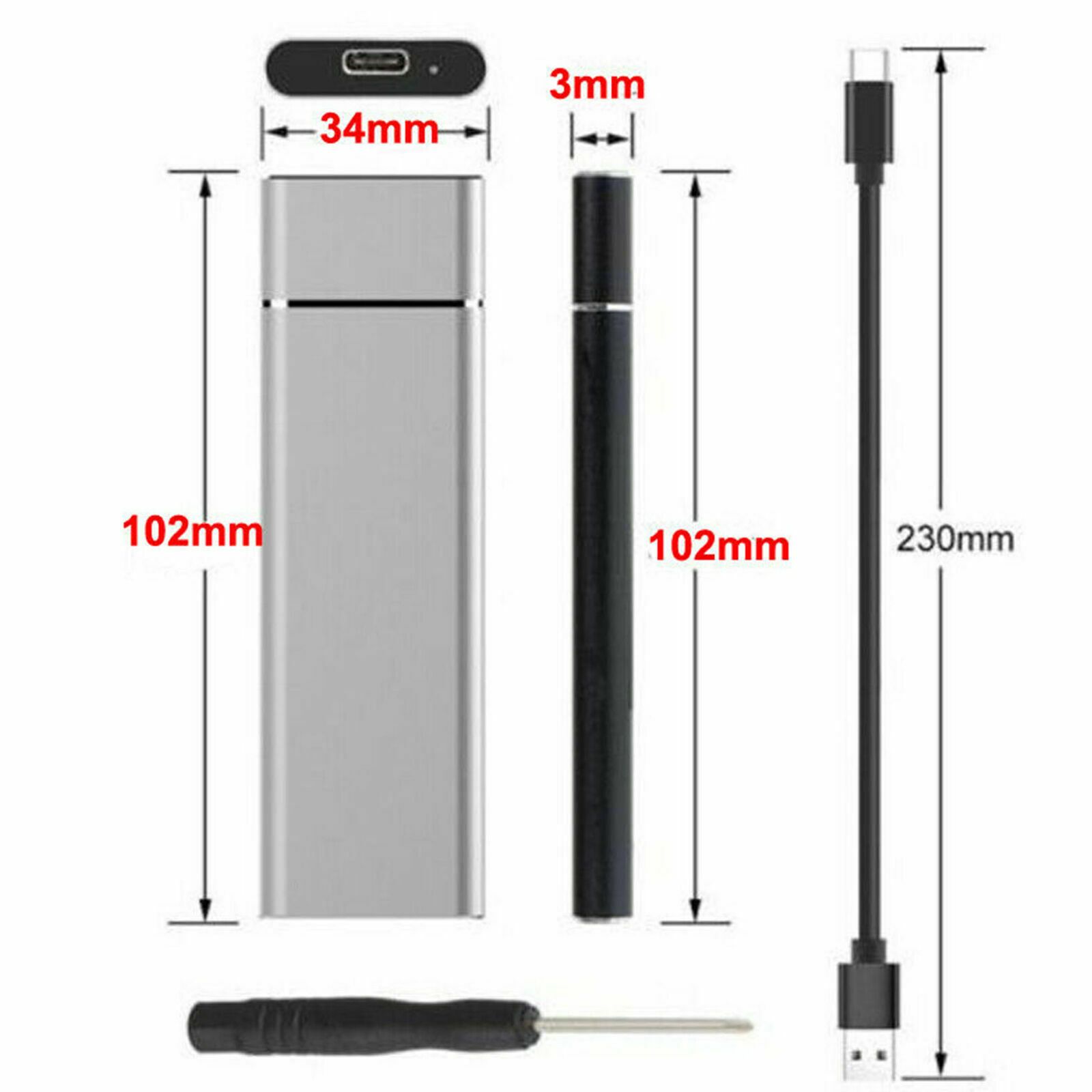 Алуминиева кутия за SSD - Atron M2