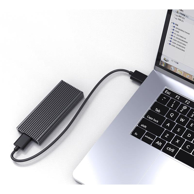 Преносима SSD кутия за твърд диск M.2 към Type - C USB 3.1 NVMe PCIE Msata, Алуминиев корпус - Atron BS - M280G - Atron