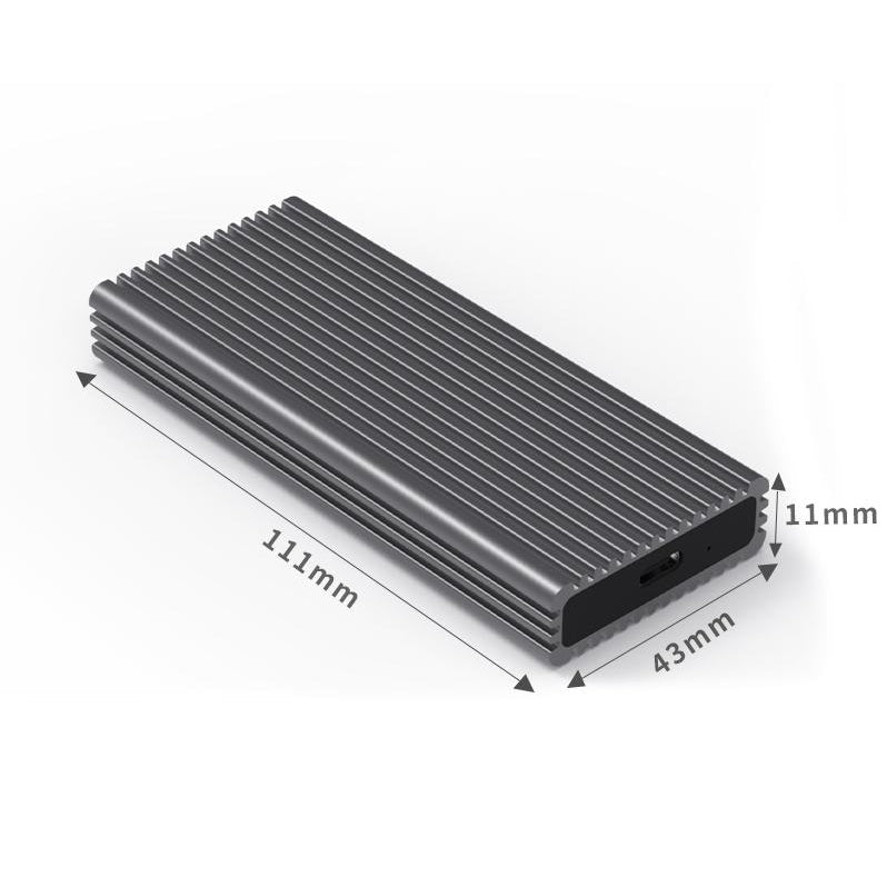 Преносима SSD кутия за твърд диск M.2 към Type - C USB 3.1 NVMe PCIE Msata, Алуминиев корпус - Atron BS - M280G - Atron