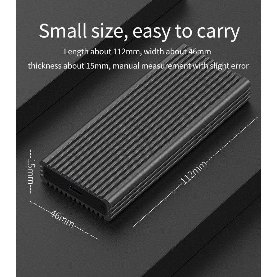 Преносима SSD кутия за твърд диск M.2 към Type - C USB 3.1 NVMe PCIE Msata, Алуминиев корпус - Atron BS - M280G - Atron