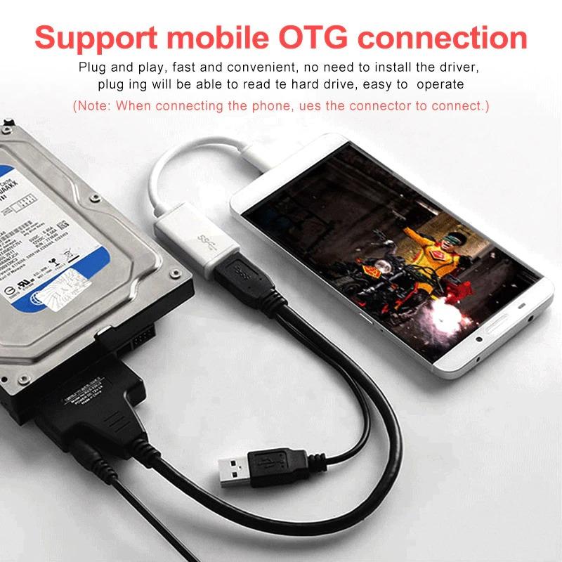 SATA to USB 3.0 Адаптер за трансфер на данни, 22 pin 2.5