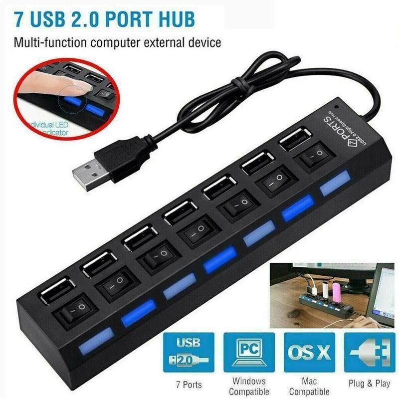 USB разклонител черен - Atron