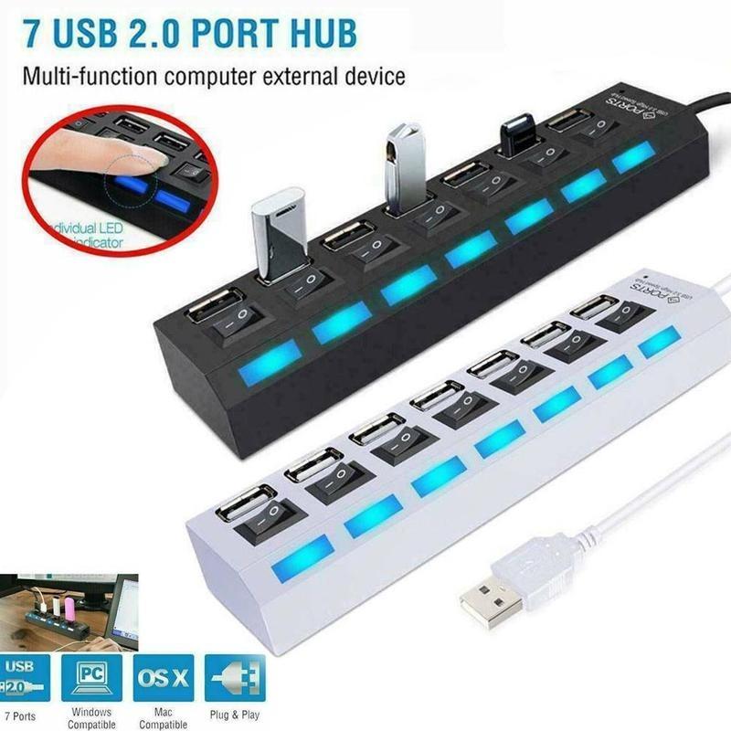 usb разклонител със 7 гнезда - Atron