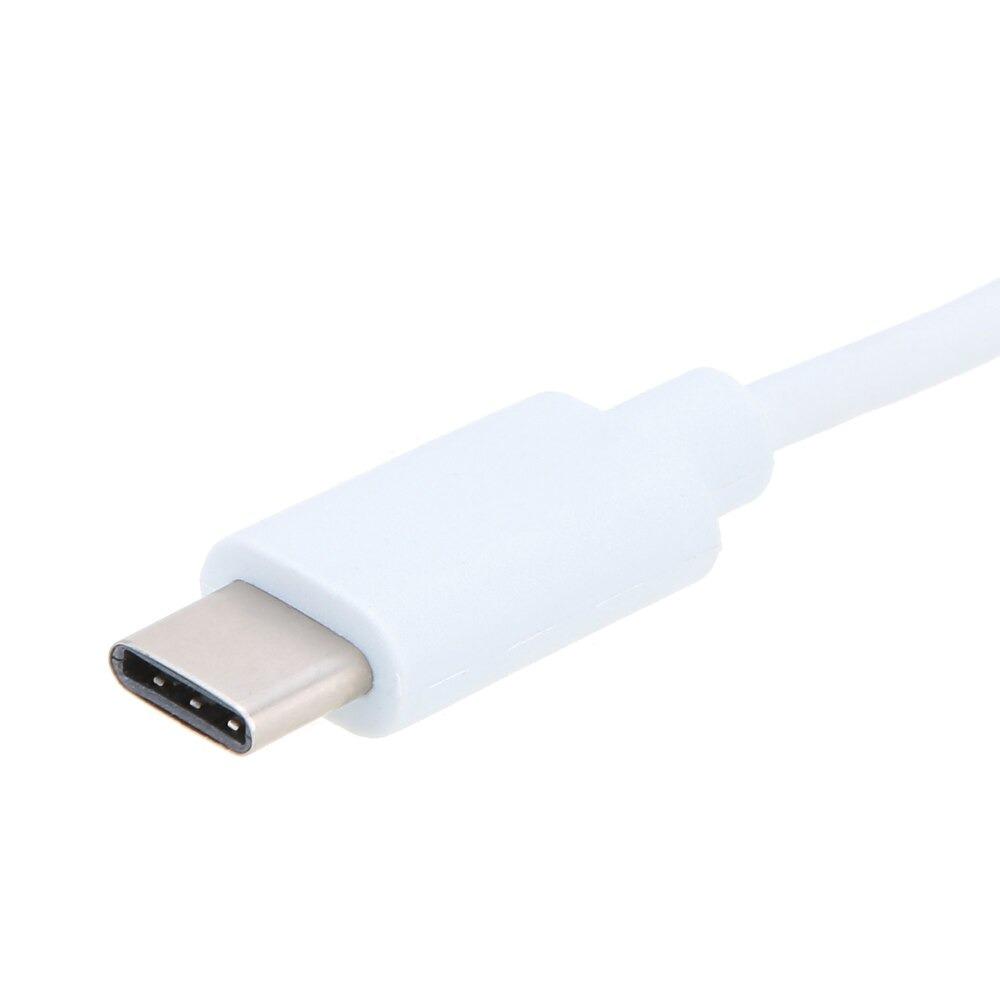 USB Type C хъб 2в1, Адаптер за мрежа RJ45 + 3 порта USB 2.0, USB адаптер, хъб - Atron