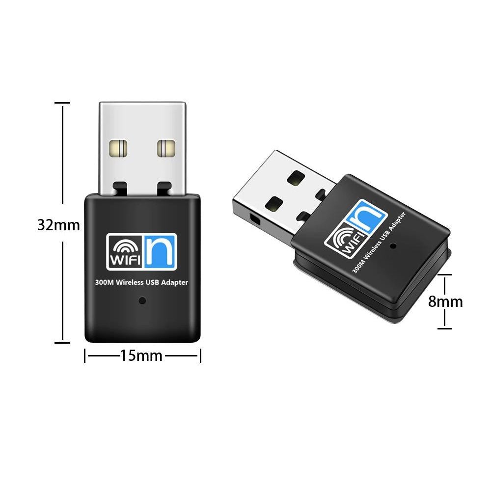 USB Wifi Adapter скорост 300Mbps, Wireless безжичен адаптер USB 2.0 - Atron
