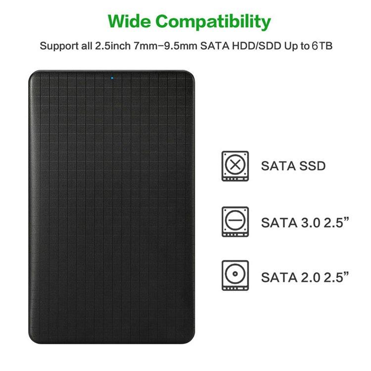 Външна кутия за хард диск/SSD, протектор за твърд диск 2.5 инча, USB 3.1 към SATA, HDD/SSD Case - Atron