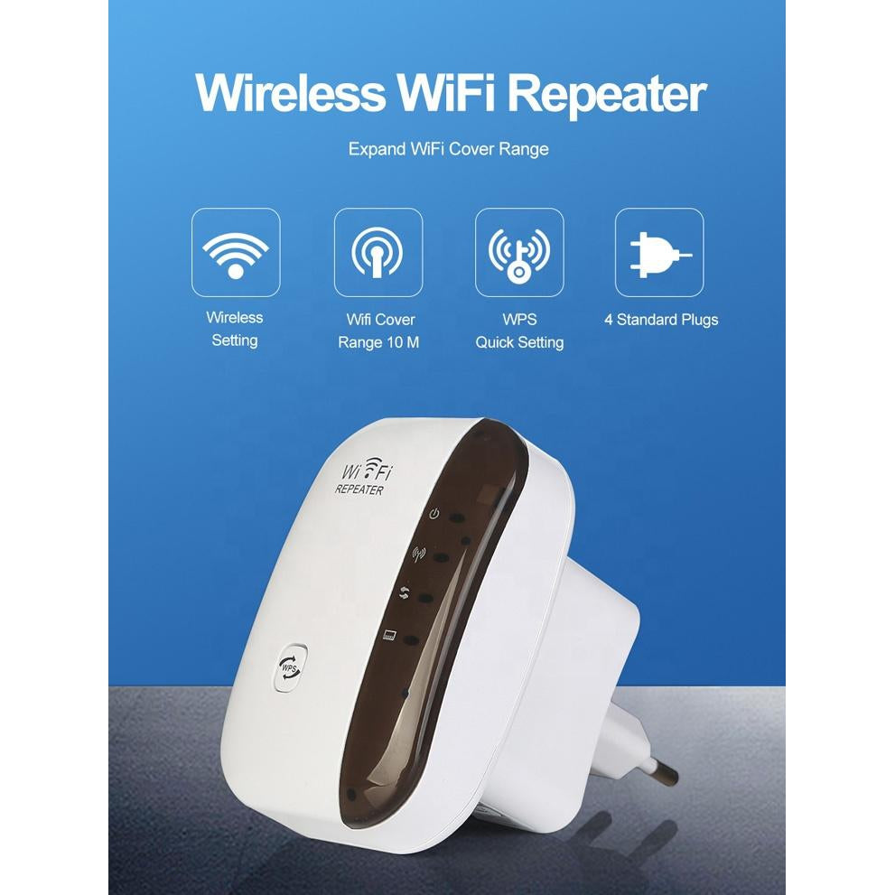 Удължител на сигнала WiFi Repeater 300Mbps репитер рутер повторител - Atron